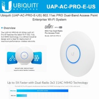 UBIQUITI UAP-AC-PRO UNIFI 2 PORT 1300MBPS 6dBI DUAL BAND ACCESS POINT UBNT - 1